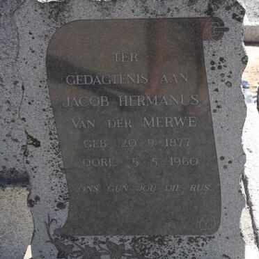 MERWE Jacob Hermanus, van der 1877-1960