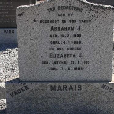 MARAIS Abraham J. 1909-1953 &amp; Elizabeth J. HEYNS 1910-1989