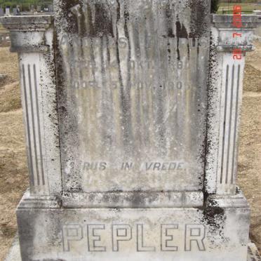 PEPLER  Andries Petrus 1860-1905