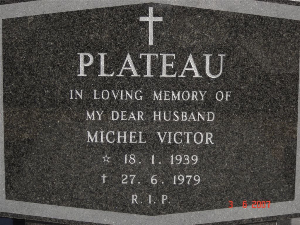 PLATEAU Michel Victor 1939-1979