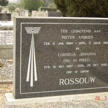 ROSSOUW Pieter Andries 1884-1966 &amp; Cornelia Johanna DU PREEZ 1887-1968