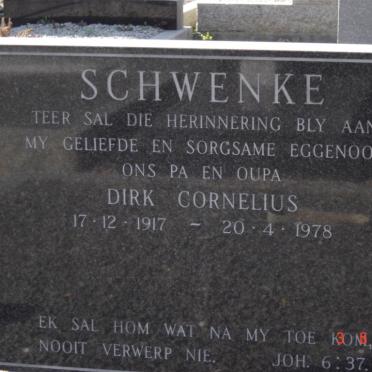 SCHWENKE Dirk Cornelius 1917-1978