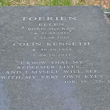 TOERIEN Colin Kenneth 1929-2021 & Ellen MCCRAW 1937-2010