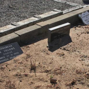 WEST Margaretha nee DE VILLIERS -1984 :: WEST Cecil -1953 :: DE VILLIERS Catharena -1958