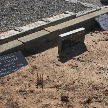 WEST Margaretha nee DE VILLIERS -1984 :: WEST Cecil -1953 :: DE VILLIERS Catharena -1958