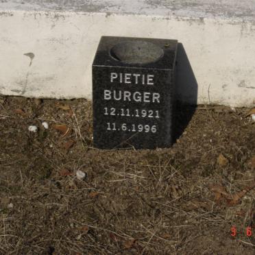 BURGER Pietie 1921-1996