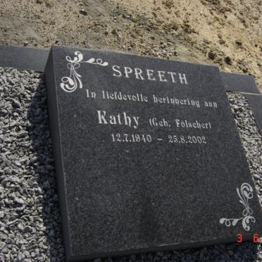 SPREETH Kathy nee FÖLSCHER 1940-2002