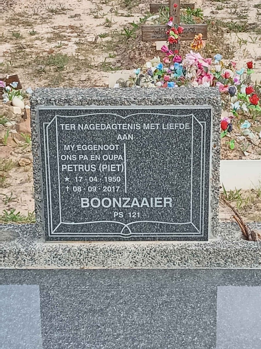 BOONZAAIER Petrus 1950-2017