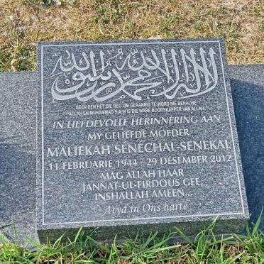 SENEKAL Maliekah, SENECHAL- 1944-2012