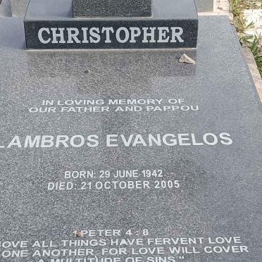 CHRISTOPHER Lambros Evangelos 1942-2005 1.