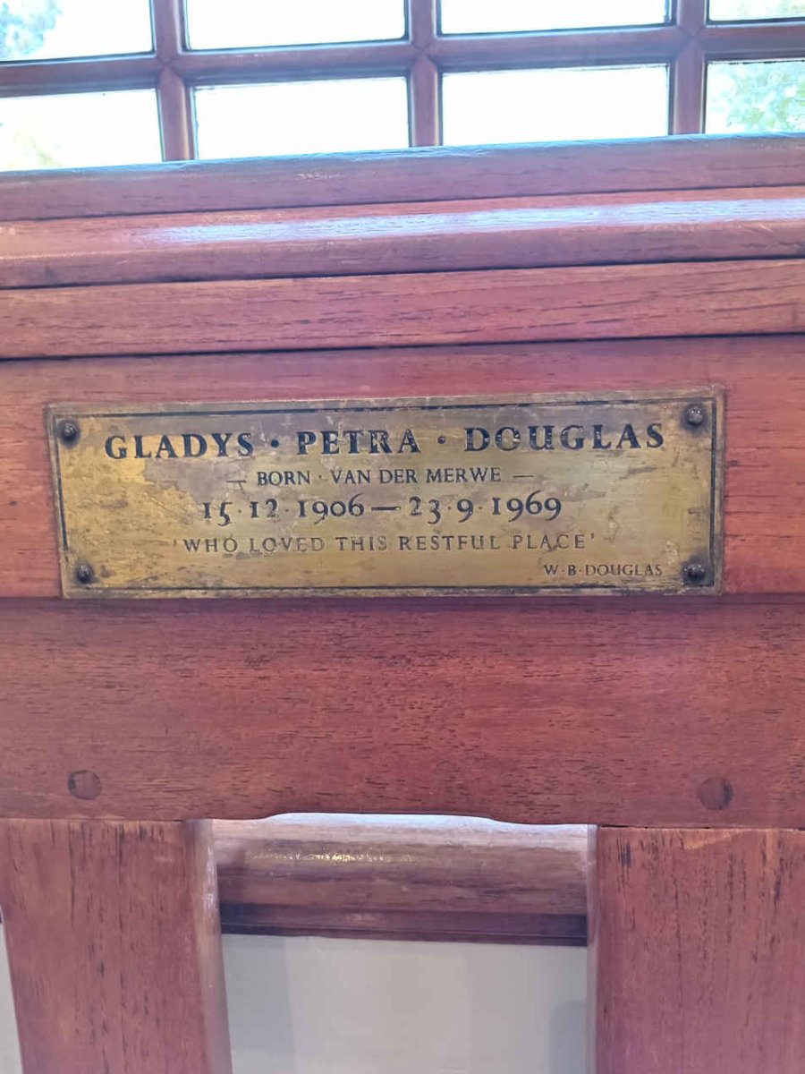 DOUGLAS Gladys Petra nee VAN DER MERWE 1906-1969