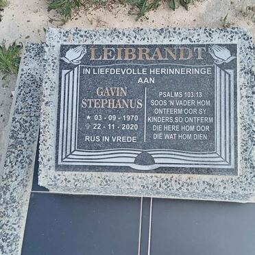 LEIBRANDT Gavin Stephanus 1970-2020