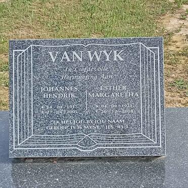 WYK Johannes Hendrik, van 1917-2005 & Esther Margaretha 1921-2008