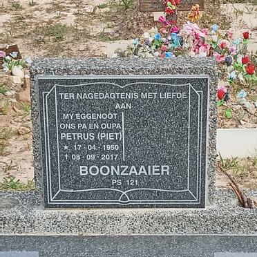 BOONZAAIER Petrus 1950-2017