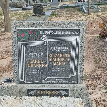 PIETERSEN Karel Johannes 1947-2021 &amp; Elizabeth Magrieta Maria 1945-2021