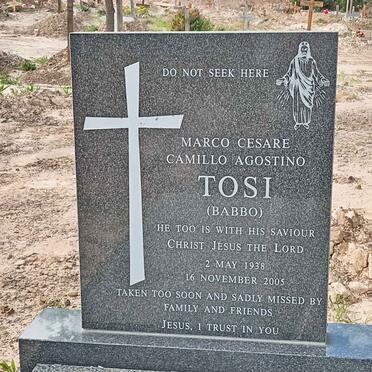 TOSI Marco Cesare Camillo Agostino 1938-2005