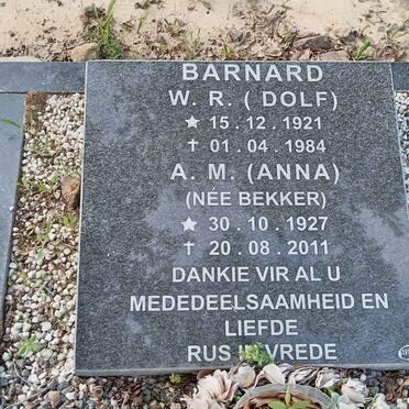 BARNARD W.R. 1921-1984 &amp;  A.M. BEKKER 1927-2011