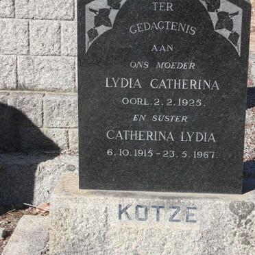 KOTZE Lydia Catherina -1925 :: KOTZE Catherina Lydia 1915-1967