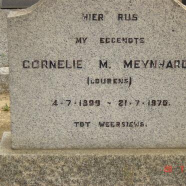 MEYNHARDT Cornelie M. nee LOURENS 1899-1970