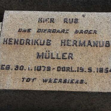 MÜLLER Hendrikus Hermanus 1879-1954