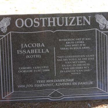 OOSTHUIZEN Jacoba Issabella 1951-2004