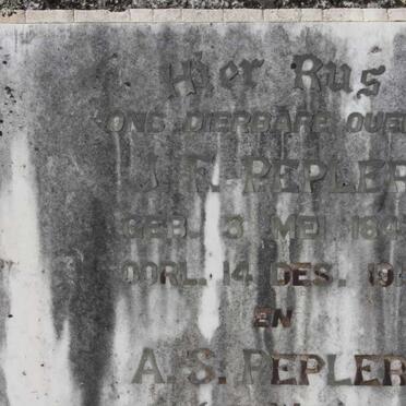 PEPLER J.F.1843-1919 &amp; A.S. DE WET 1845-1928