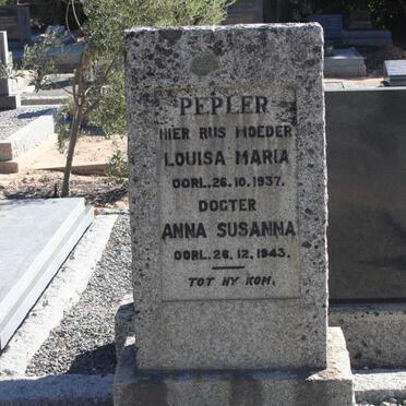 PEPLER Louisa Maria -1937 :: PEPLER Anna Susanna -1943