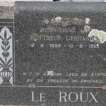 ROUX Mattheus Gerhardus, le 1888-1955