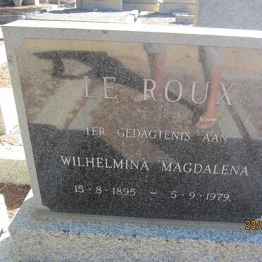 ROUX Wilhelmina Magdalena, le 1895-1979
