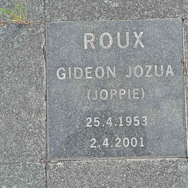 ROUX Gideon Jozua 1953-2001