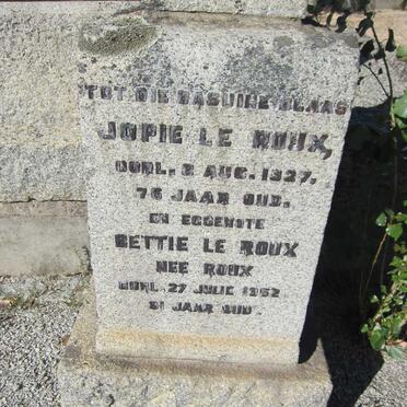 ROUX Jopie, le -1927 &amp; Bettie ROUX -1952