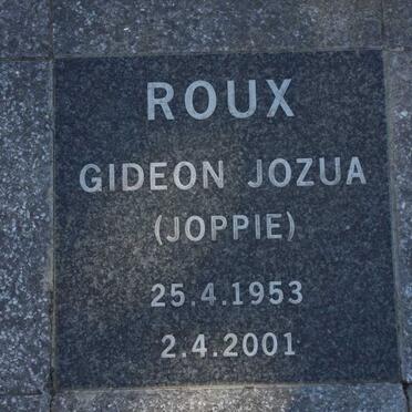 ROUX Gideon Jozua 1953-2001