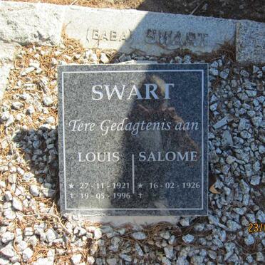 SWART Louis 1921-1996 &amp; Salome 1926-2020  :: SWART Baba _1