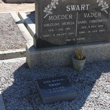 SWART Sarel Christoffel 1909-1965 &amp; Angeline Mercia 1910-1995 :: SWART Jean Mercia 1939-2009
