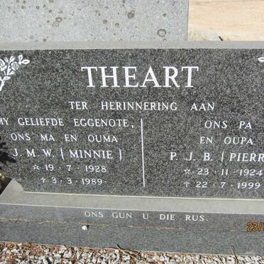 THEART P.J.B. 1924-1999 &amp; J.M.W. 1928-1989