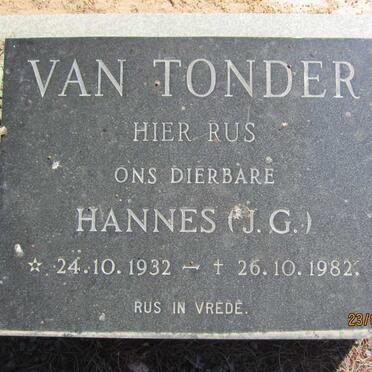 TONDER Hannes, van 1932-1982