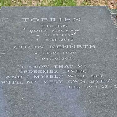 TOERIEN Colin Kenneth 1929-2021 & Ellen MCCRAW 1937-2010