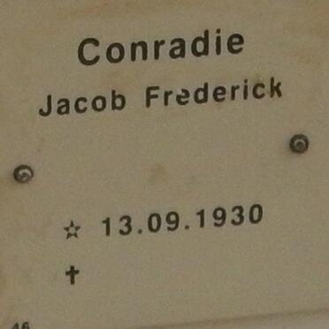 CONRADIE Jacob Frederick 1930-
