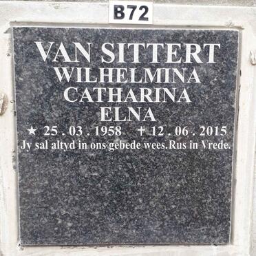 SITTERT Wilhelmina Catharina Elna 1958-2015