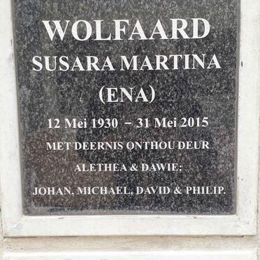WOLFAARD Susara Martina 1930-2015