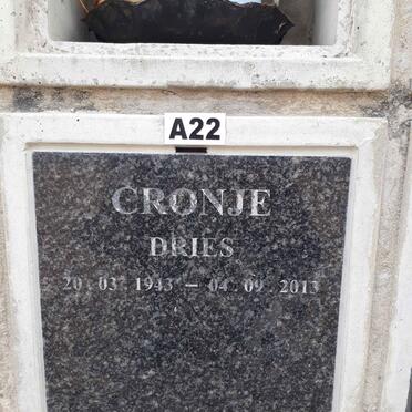 CRONJE Dries 1943-2013