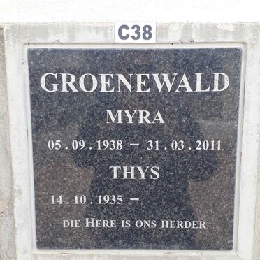 GROENEWALD Thys 1935- &amp; Myra 1938-2011