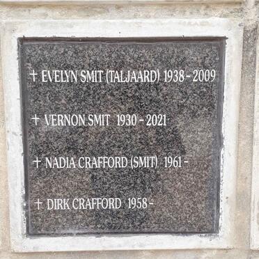 SMIT Vernon 1930-2021 &amp; Evelyn nee TALJAARD 1938-2009 :: CRAFFORD Dirk 1958 &amp; Nadia SMIT 1961-