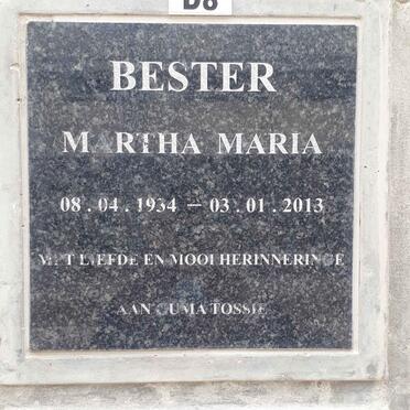 BESTER Martha Maria 1934-2013