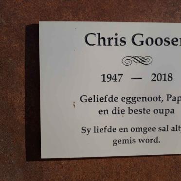 GOOSEN Chris 1947-2018