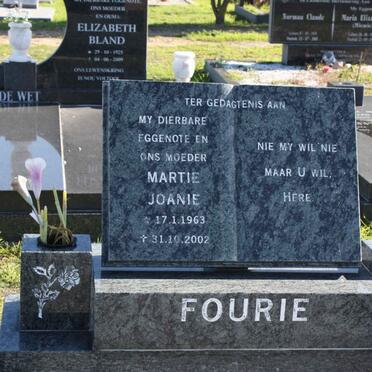 FOURIE Martie Joanie 1963-2002
