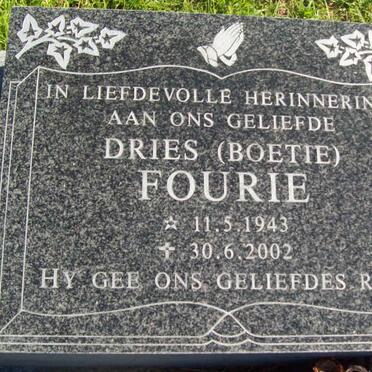 FOURIE Dries 1943-2002