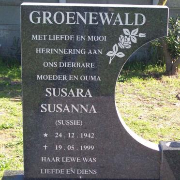 GROENEWALD Susara Susanna 1942-1999