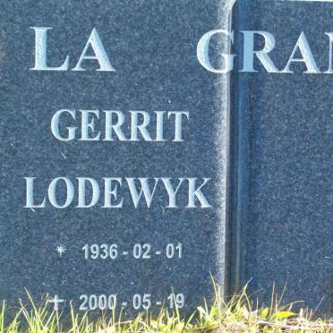 GRANGE Gerrit Lodewyk, la 1936-2000