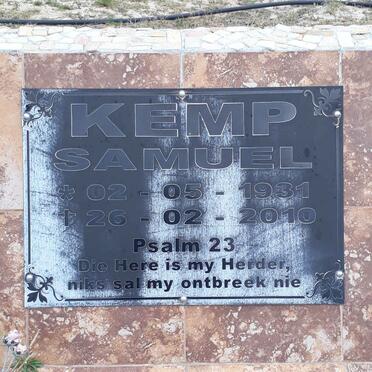 KEMP Samuel 1931-2010